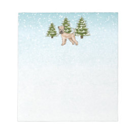 Bloc De Notas Soft-Coated Wheaten Terrier Bosque Invernal Nevado