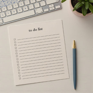 Bloc De Notas Soft Taupe To Do List Minimalist Teacher Simple