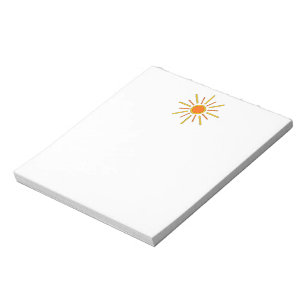 Bloc De Notas Sol de verano. Amarillo y naranja.