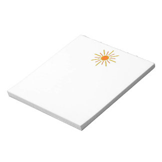 Bloc De Notas Sol de verano. Amarillo y naranja.