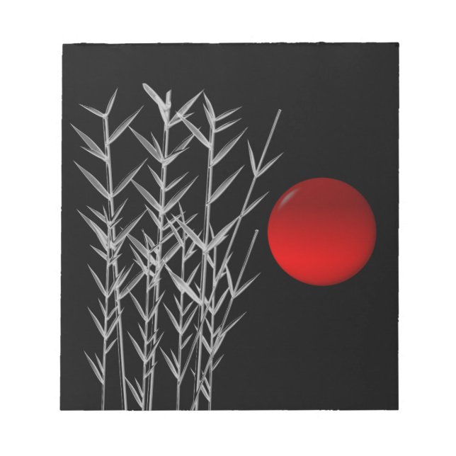 Bloc De Notas Sol rojo blanco zen (Frente)