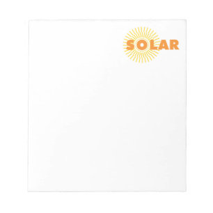 Bloc De Notas Solar Power Sun