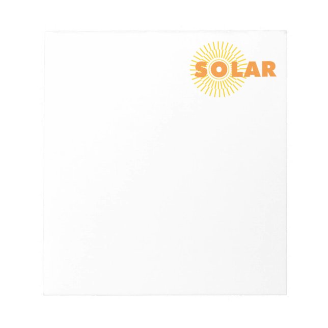Bloc De Notas Solar Power Sun (Frente)