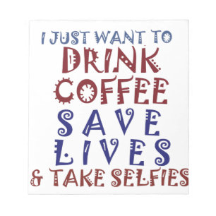 Bloc De Notas Solo quiero tomar café Salva vidas