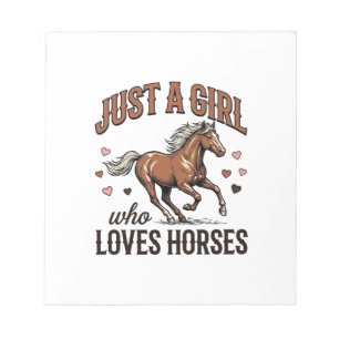 Bloc De Notas Solo Una Chica Que Ama Los Caballos Camiseta Vinta
