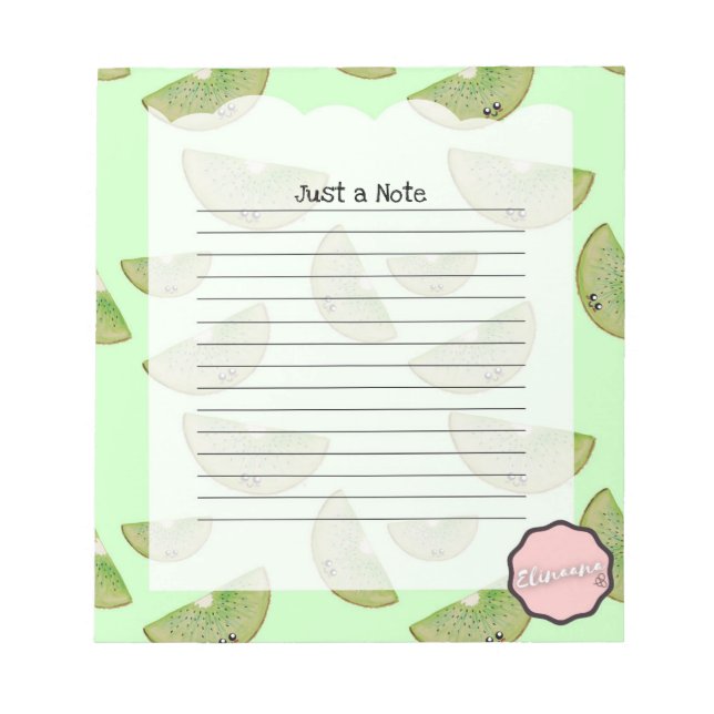 Bloc De Notas Solo una nota, Personalizable Kiwi (Frente)