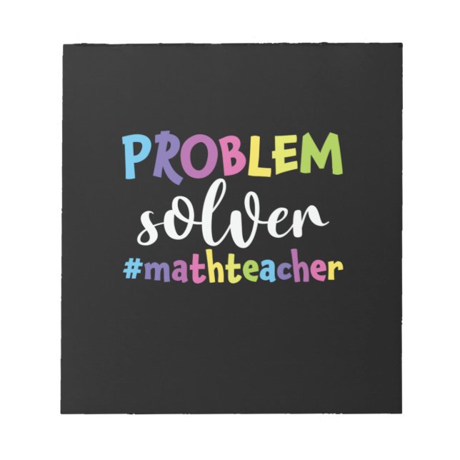 Bloc De Notas Solución de problemas del profesor de matemáticas (Frente)