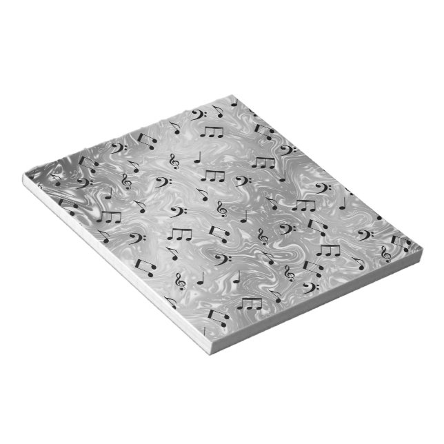 Bloc De Notas sonido, metalizado, música, musical, signo, nota,  (Lado Derecho)