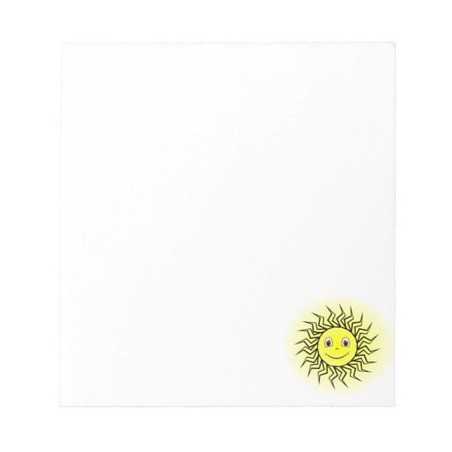 Bloc De Notas Sonriente Personalizado Sun (Frente)