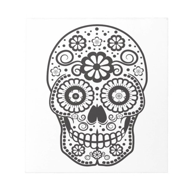Bloc De Notas Sonriente Sugar Skull (Frente)