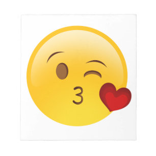 Bloc De Notas Sople a un pegatina de la emoji del beso