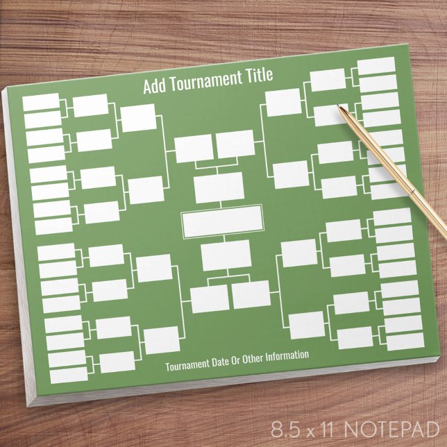 Bloc De Notas Soportes para torneos deportivos - 32 equipos (Sports Bracket Notepad)