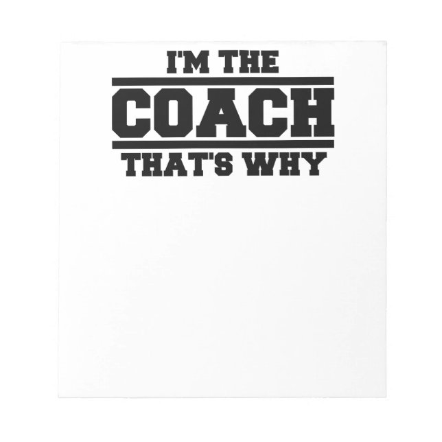 Bloc De Notas Soy el entrenador por eso (Frente)