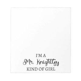 Bloc De Notas Soy un Sr. Knightley Tipo de Chica I