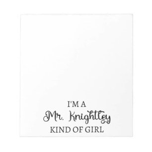 Bloc De Notas Soy un Sr. Knightley Tipo de Chica I