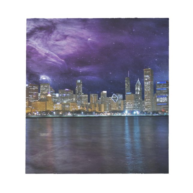 Bloc De Notas Spacey Chicago Skyline (Frente)