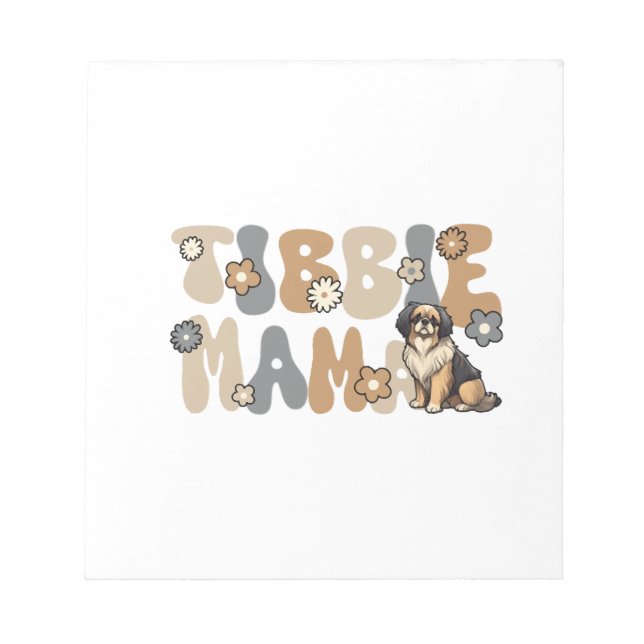 Bloc De Notas Spaniel Tibetano Tibbie Mama Groovy (Frente)