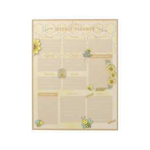 Bloc De Notas Sparkle Bee Weekly Planner