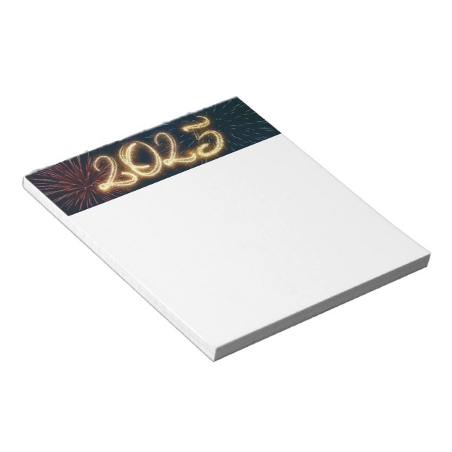 Bloc De Notas Sparkling Happy New Year Fireworks 2025 (Lado Derecho)