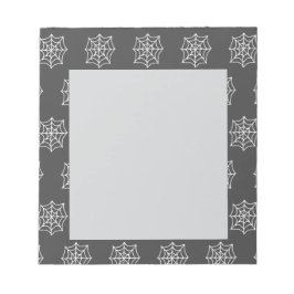 Bloc de notas Spiderweb (gris oscuro y blanco)