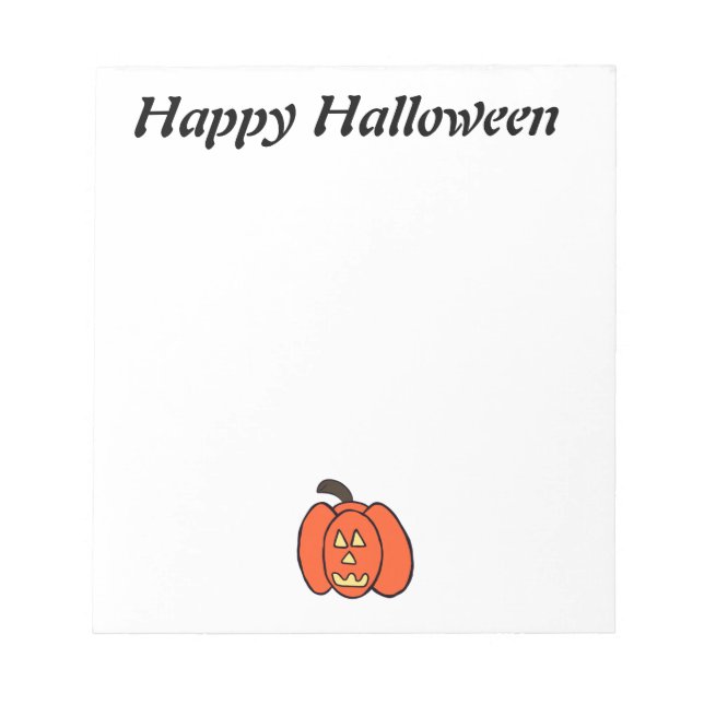 Bloc De Notas Spooky Halloween Jack o Lantern (Frente)