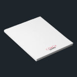 Bloc De Notas Sports COACH NAME Colores de equipo Oficina modern<br><div class="desc">Personalizado COACH en rojo, LAST NAME en negro sobre fondo blanco. Fácil de personalizar texto, colores de texto a los colores de su propio equipo. Gran regalo, premio, necesidad de oficina para cualquier entrenador de la liga a través de deportes universitarios. Sencillo Y Moderno. Mezcla y combina colecciones completas de...</div>
