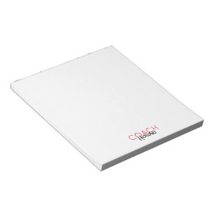 Bloc De Notas Sports COACH NAME Colores de equipo Oficina modern