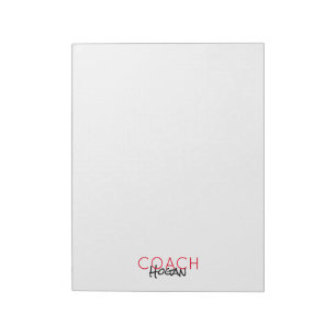 Bloc De Notas Sports COACH NAME Colores de equipo Oficina modern