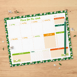 Bloc De Notas Spring Daisies & Vine Weekly Sunday Start Planner