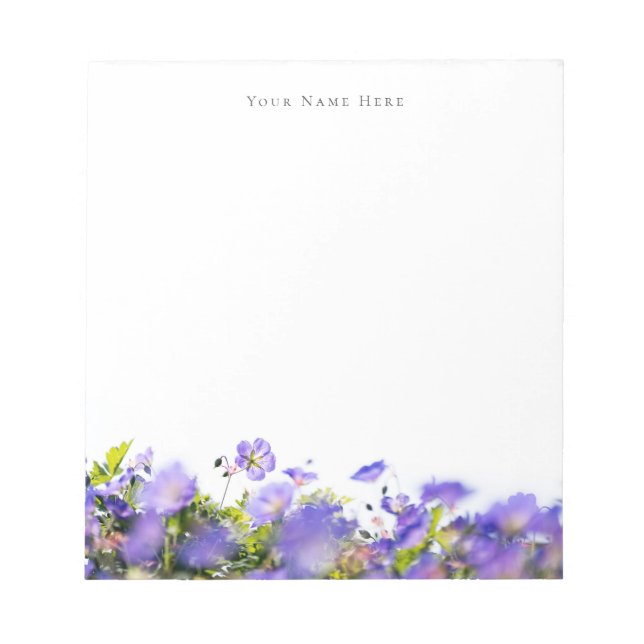 Bloc De Notas Spring wildflower customizable Notepad (Frente)