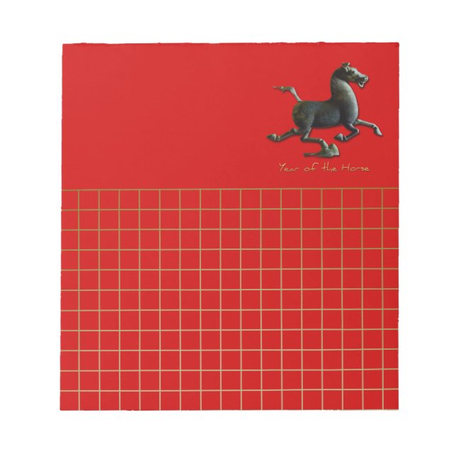 Bloc De Notas SqNP de cumpleaños del zodiaco chino de caballo (Frente)