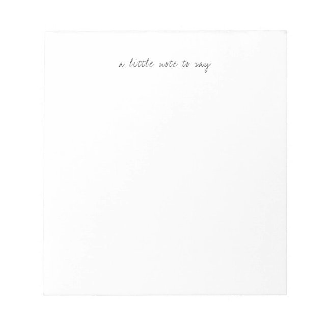 Bloc De Notas Square A Little Note to Say Script Notepads (Frente)
