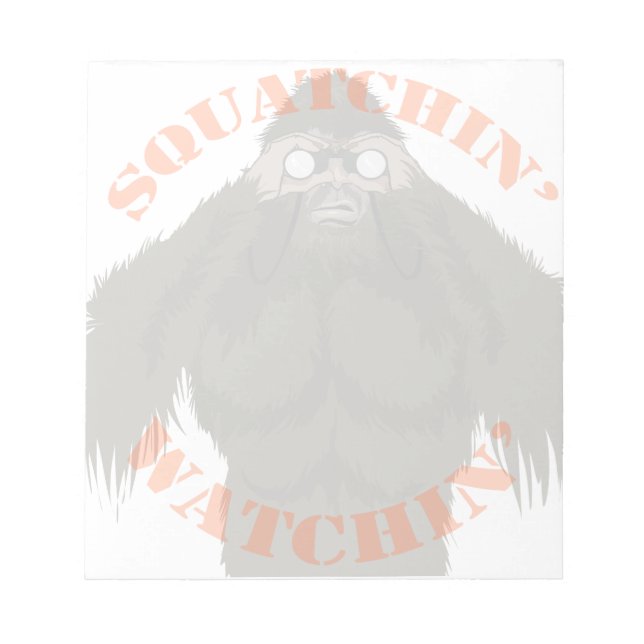 Bloc De Notas Squatchin' Watchin' Bigfoot Love Note Pad (Frente)