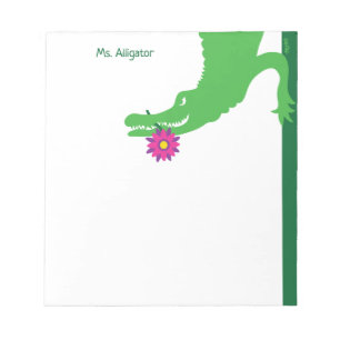 Bloc De Notas Sra. Alligator Whimsical Notepad