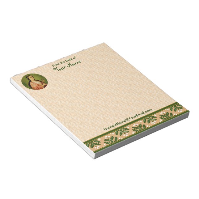 Bloc De Notas St. Apollonia (BLA 001) 5.5"x6" (Estilo #2) Vert (Lado Derecho)