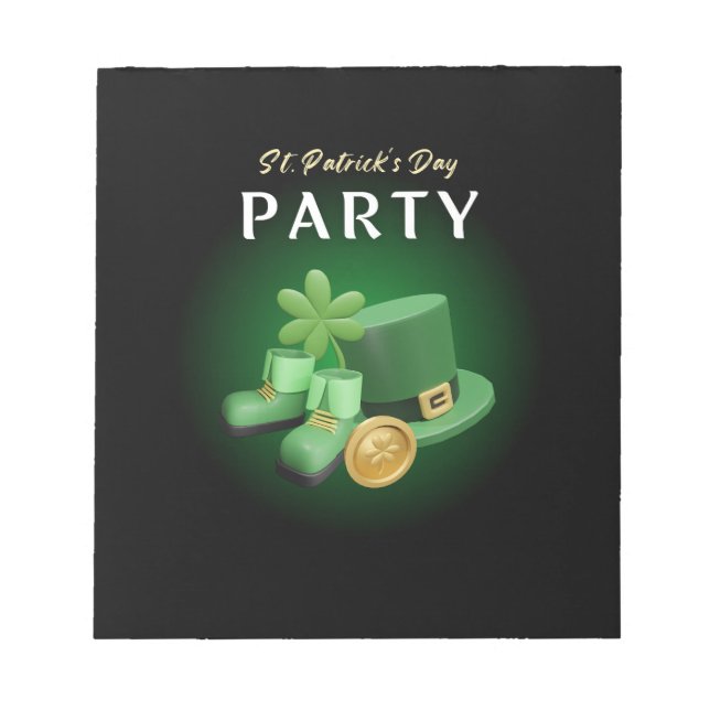 Bloc De Notas St. Patricks Day Lucky Irish - Funny Lucky Irish (Frente)