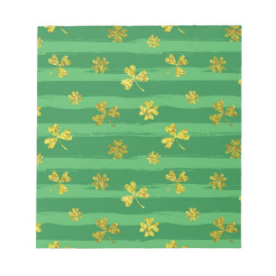 Bloc De Notas st patricks golden shamrocks