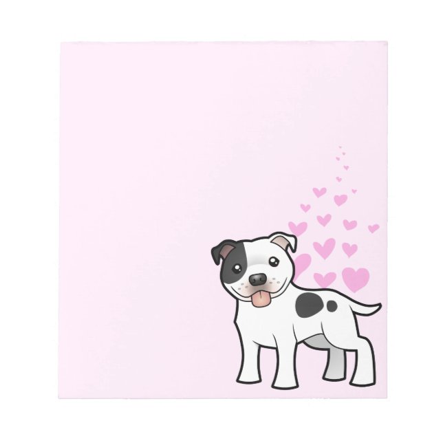Bloc De Notas Staffordshire Bull Terrier Love (Frente)