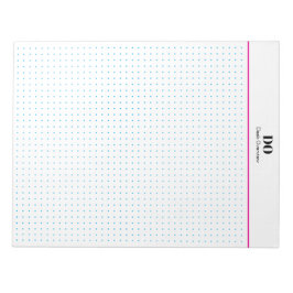 Bloc De Notas Stationery Monogram Initials Dot Grid Notepad