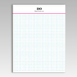 Bloc De Notas Stationery Monogram Initials Dot Grid Notepad