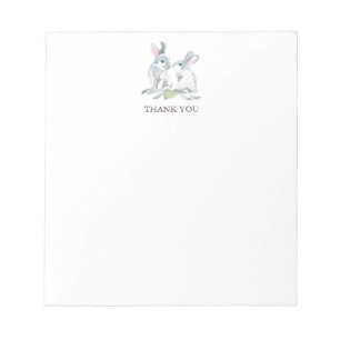 Bloc De Notas Stationery Personalizada de Bunny Spring Gracias
