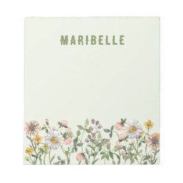 Bloc De Notas Stationery Personalizado Floral Occidental