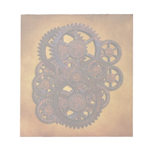 Bloc De Notas Steampunk Rusty Gears (Frente)