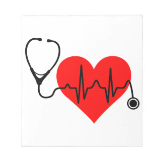 Bloc De Notas Stethoscope Heartbeat Corazón