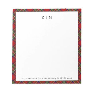 Bloc De Notas Stewart Royal Clan Tartan Plaid Pattern