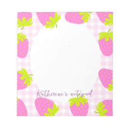 Bloc De Notas Strawberry Pink Gingham
