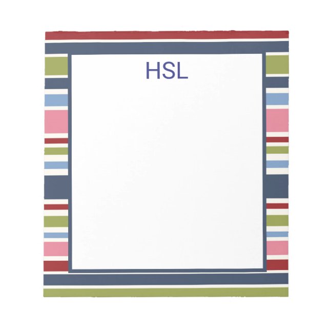 Bloc De Notas Stripe Deep Hues Notepad (Frente)