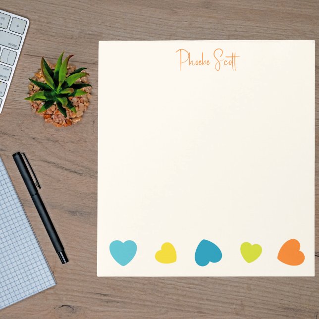 Bloc De Notas Stylish Cute Trendy Girly Simple Hearts Notepad  (Subido por el creador)