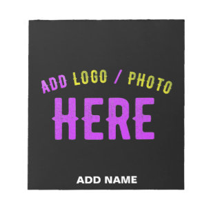 BLOC DE NOTAS STYLISH MODERN CUSTOMIZABLE BLACK VERIFIED BRANDED