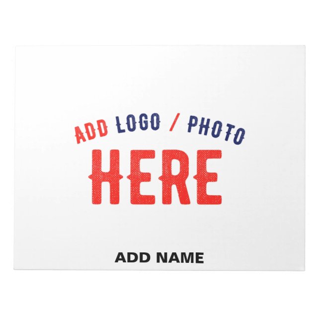 BLOC DE NOTAS STYLISH MODERN CUSTOMIZABLE WHITE VERIFIED BRANDED (Frente)